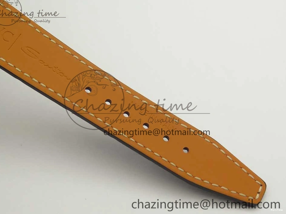 MIROTIME 0210 Fashionable Portofino IW458101 Diamond Bezel SS MK 1:1 Best Edition Blue Dial On Blue Leather Strap MIYOTA 7169